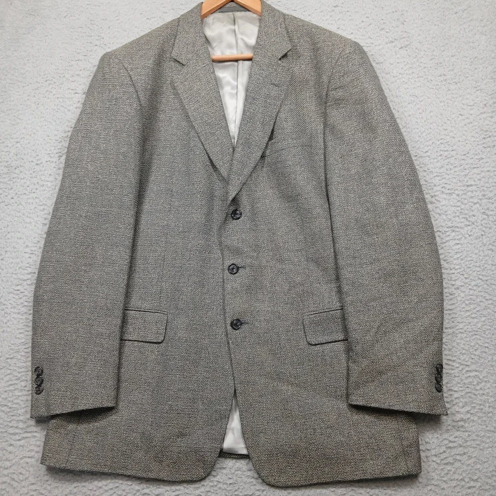 Monsieur by Givenchy Men's 44L Gray Wool Silk Blazer Sport‎ Coat